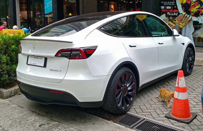 2024 Tesla Model Y Long Range photographed in Bonifacio Global City, Taguig, Metro Manila, PH